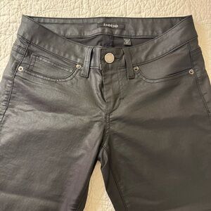 Bebe Black Coated Denim